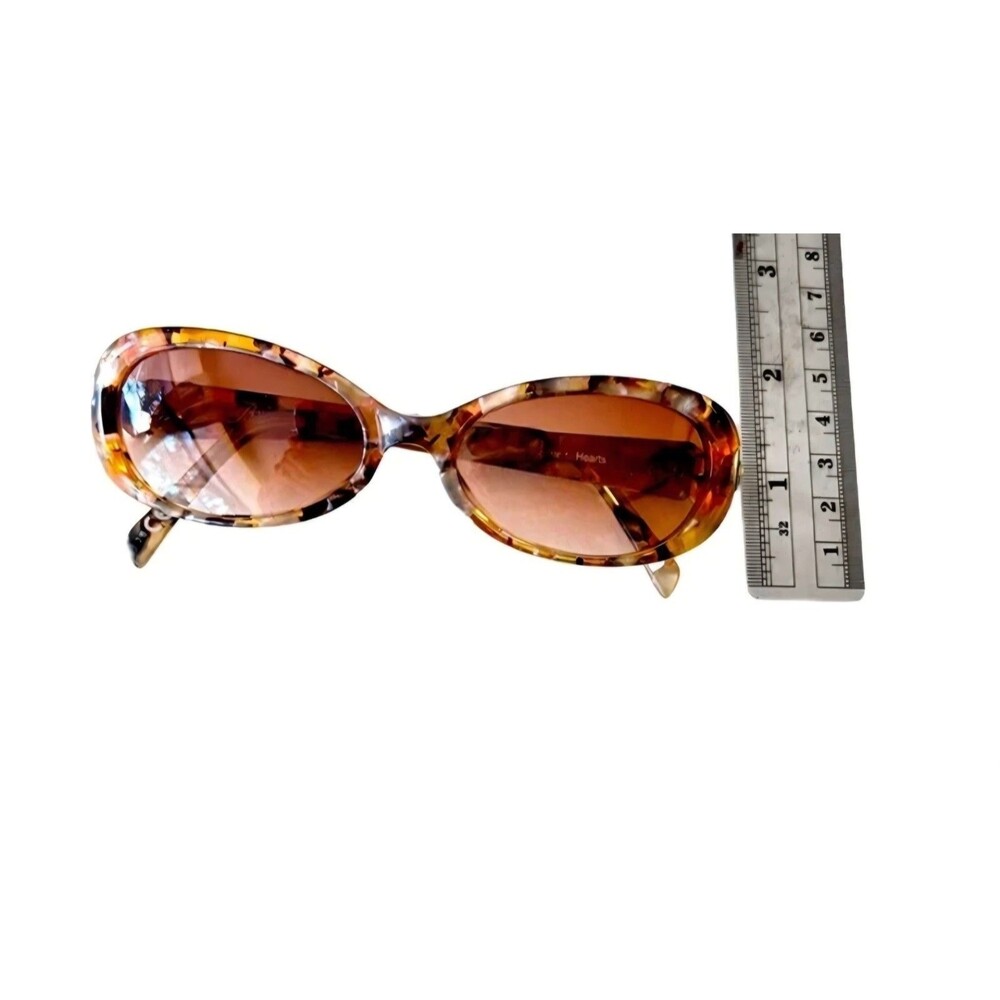 Brighton Enchanted Hearts Sunglasses Tortoise Shell Oval Brown Gradient Women’s - Picture 3 of 8
